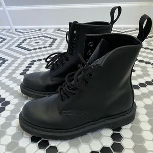 Blacked out Doc Martens Sz 7